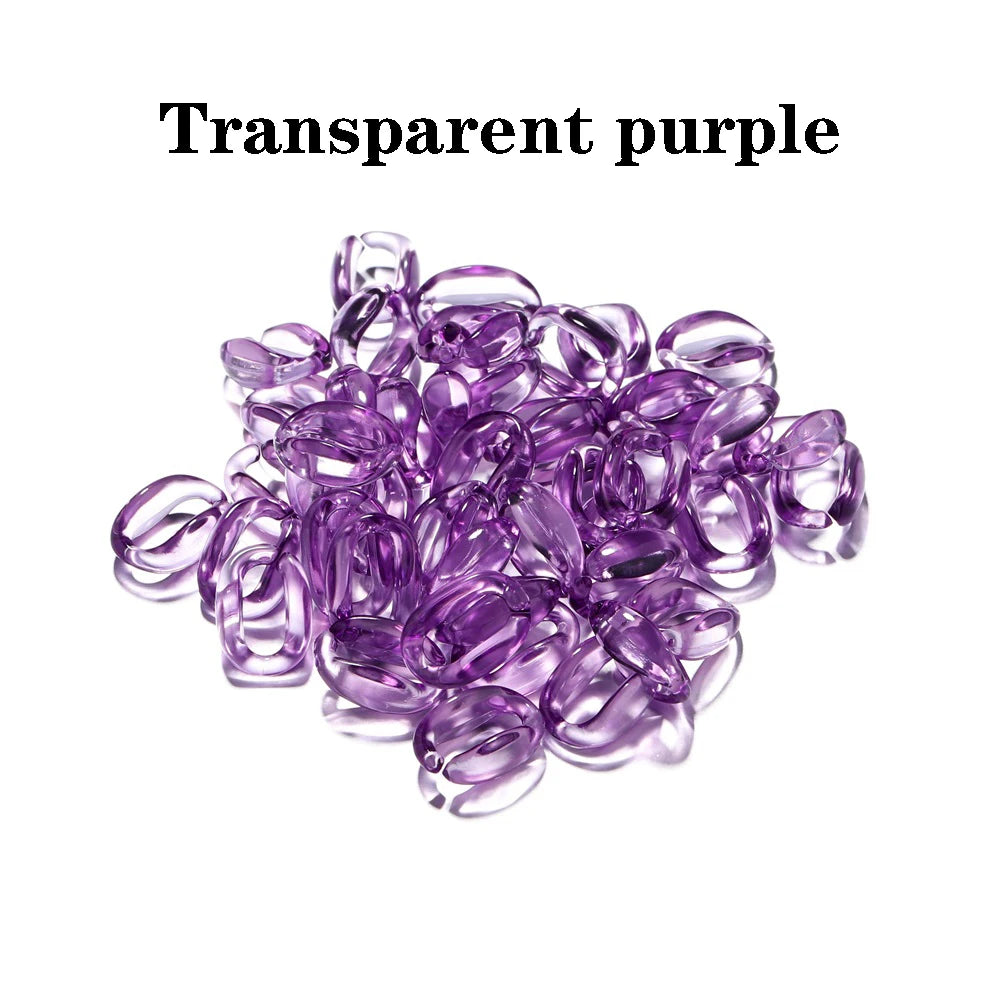 Acrylic Chain Links Colorful Necklace Bracelet Supplies DIY Jewelry Making