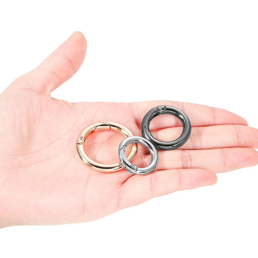 Spring Clasps Metal O-Ring Keychain Carabiners DIY Jewelry Making Craft Supplies