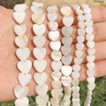 Shell Beads White Heart Mother-of-Pearl Styles for DIY Jewelry Making