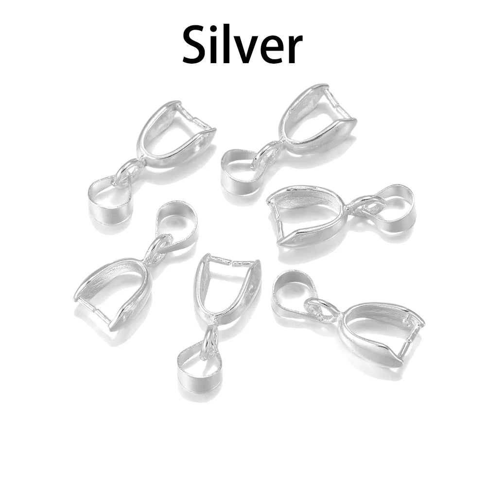 Pendant Bails Copper Hook Clip Necklace Connectors DIY Jewelry Making