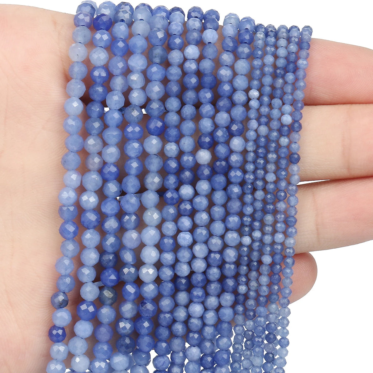 Stone Beads Tiny Faceted White Moonstone-Style for DIY Jewelry Making