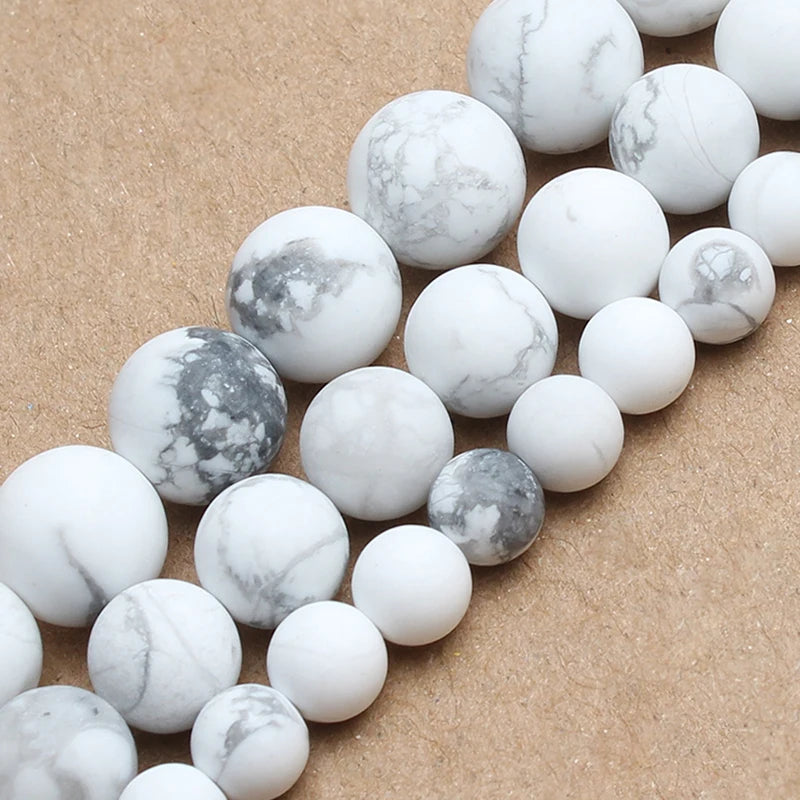 Stone Beads Round Turquoise Howlite Jasper Styles for DIY Jewelry Making