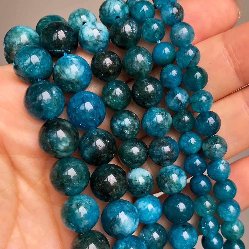 Stone Beads Round Jade Chalcedony Styles for DIY Jewelry Making Craft Beads