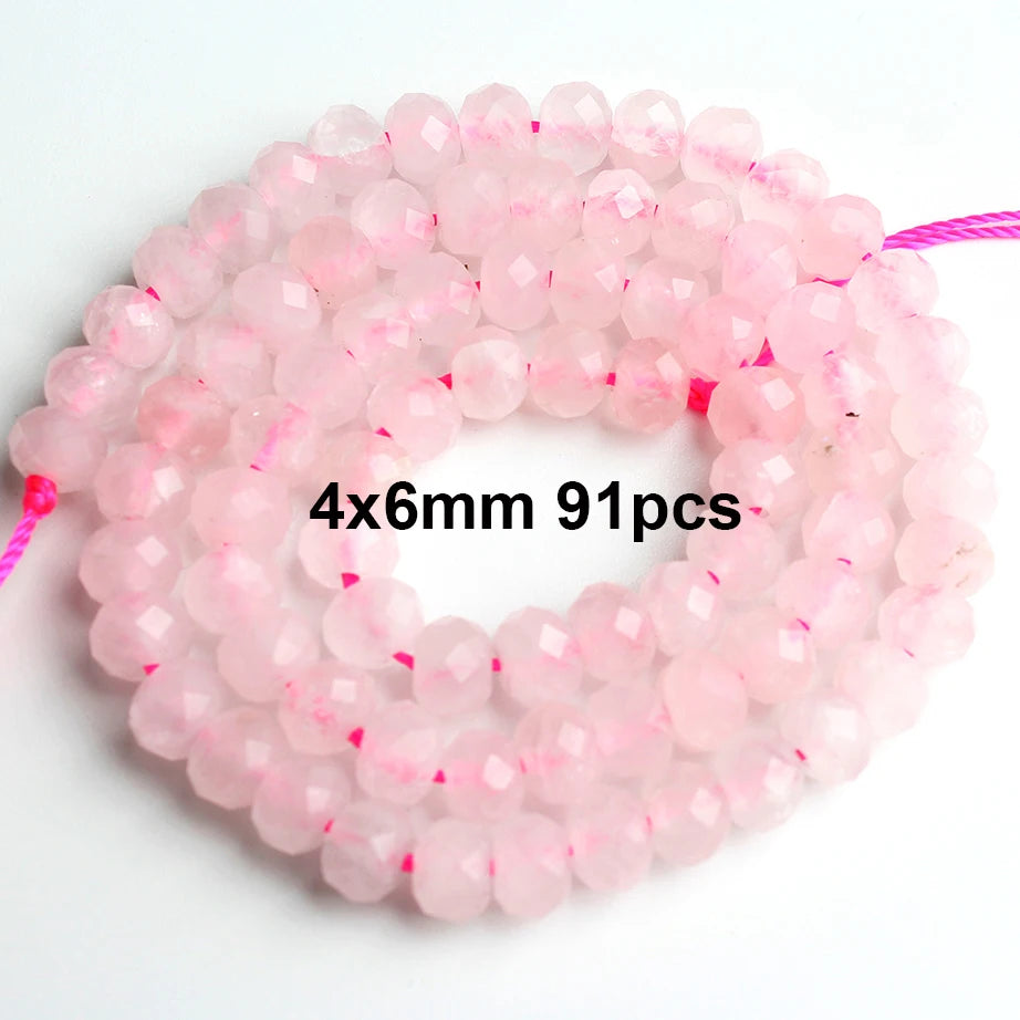Stone Beads Pink Rose Quartz-Style Mixed Shapes for DIY Jewelry Making