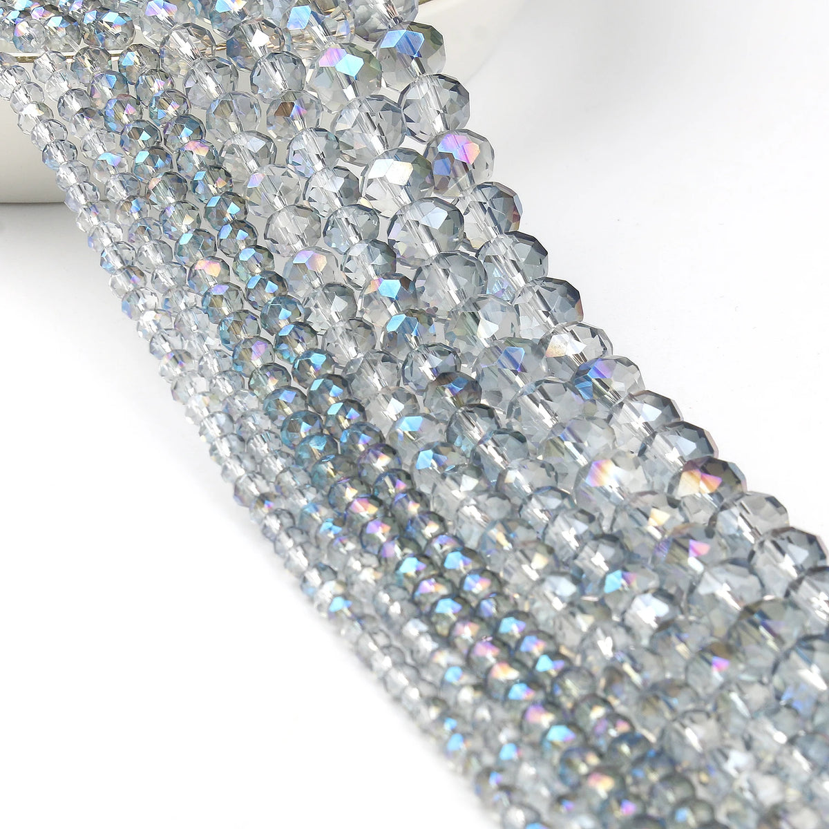 Glass Beads Faceted Round Multicolor Crystal-Style for DIY Jewelry Making