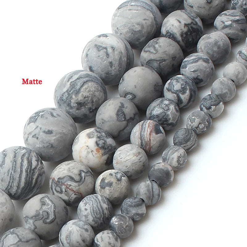 Stone Beads Matte Pink Zebra Jasper Howlite Styles for DIY Jewelry Making