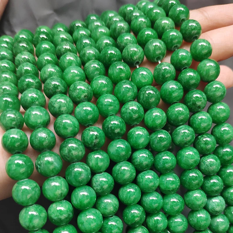 Stone Beads Round Jade Chalcedony Styles for DIY Jewelry Making Craft Beads