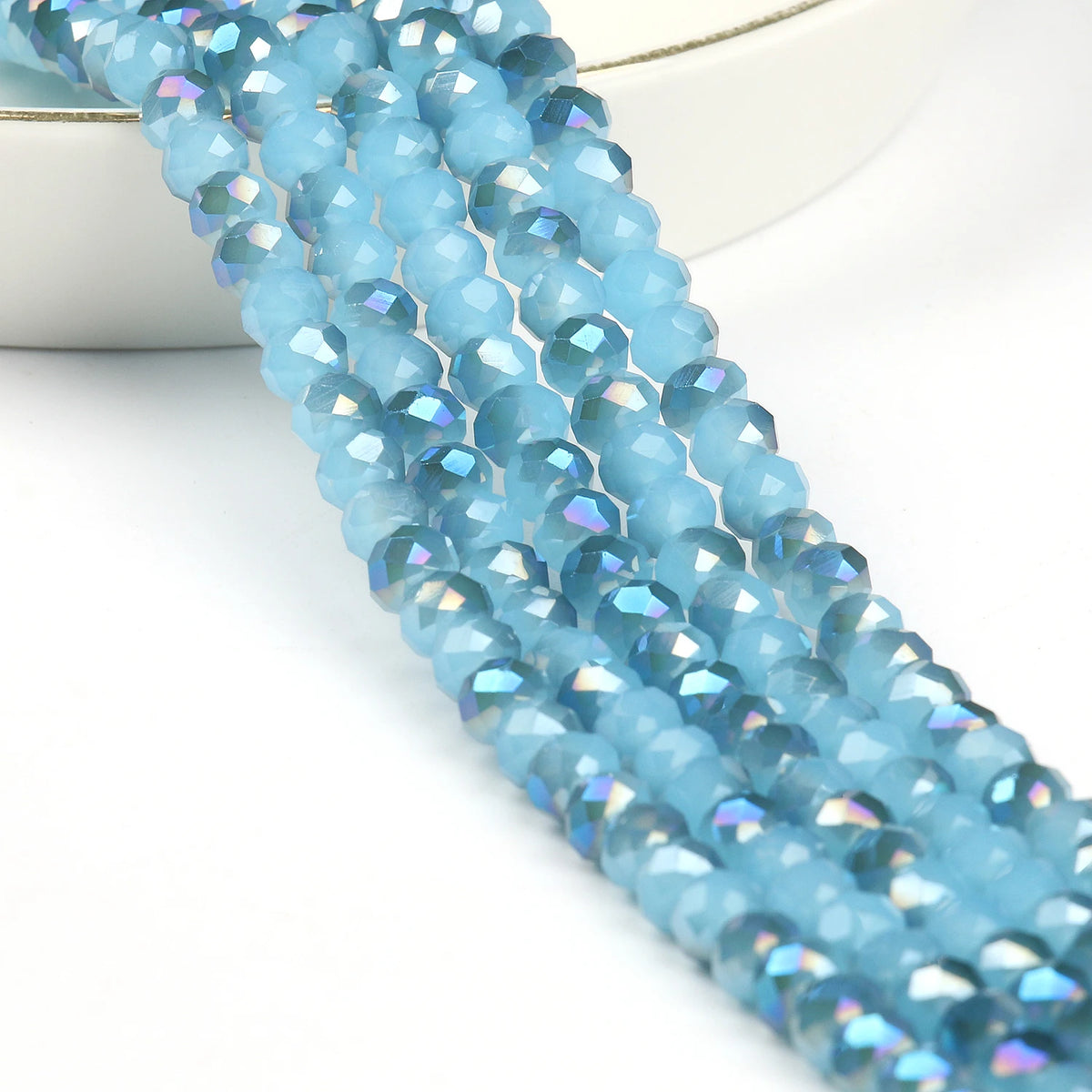 Glass Beads Faceted Round Multicolor Crystal-Style for DIY Jewelry Making