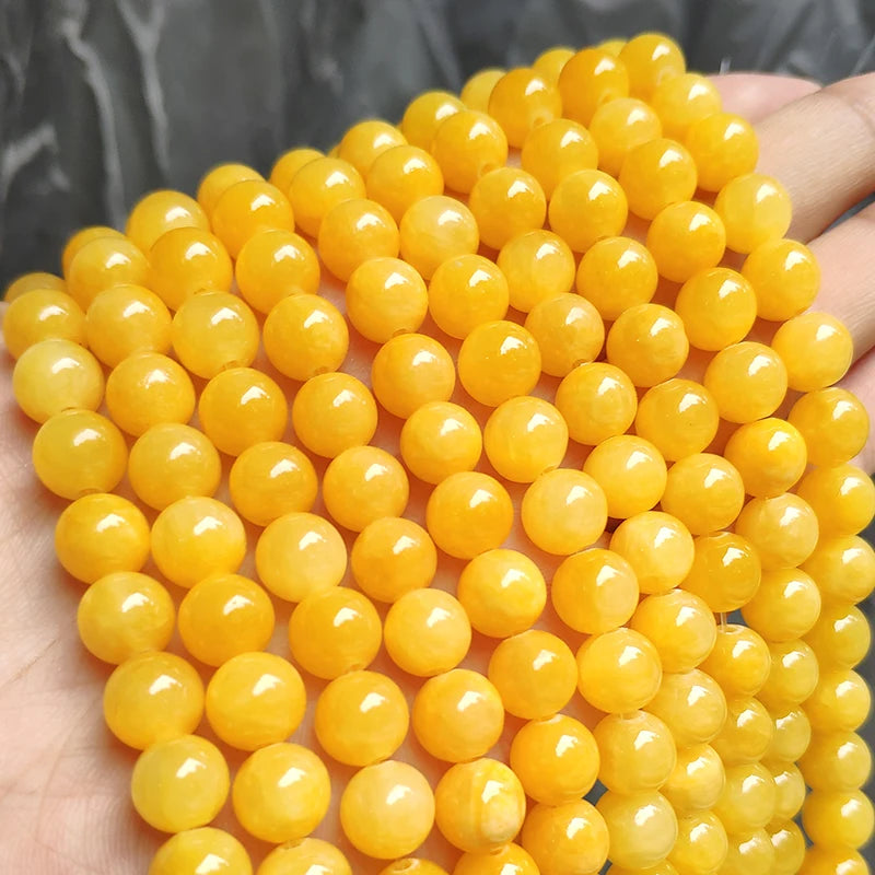 Stone Beads Round Jade Chalcedony Styles for DIY Jewelry Making Craft Beads