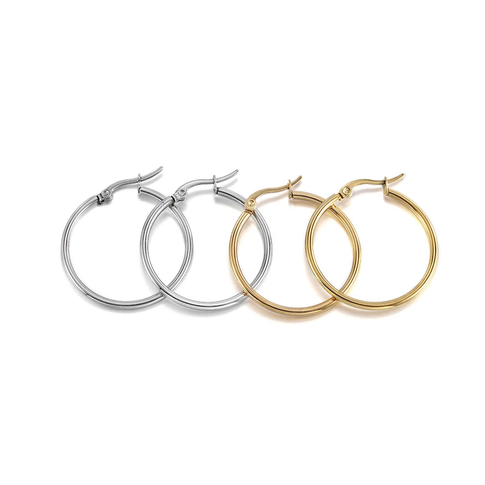 Ring Settings Stainless Steel Earrings Open Earring Hooks Base Craft Supplies