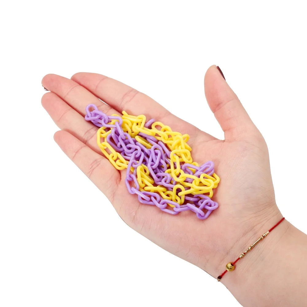 Jewelry Chains Colorful Acrylic Wide Link Chain Plastic Chain DIY Jewelry Making