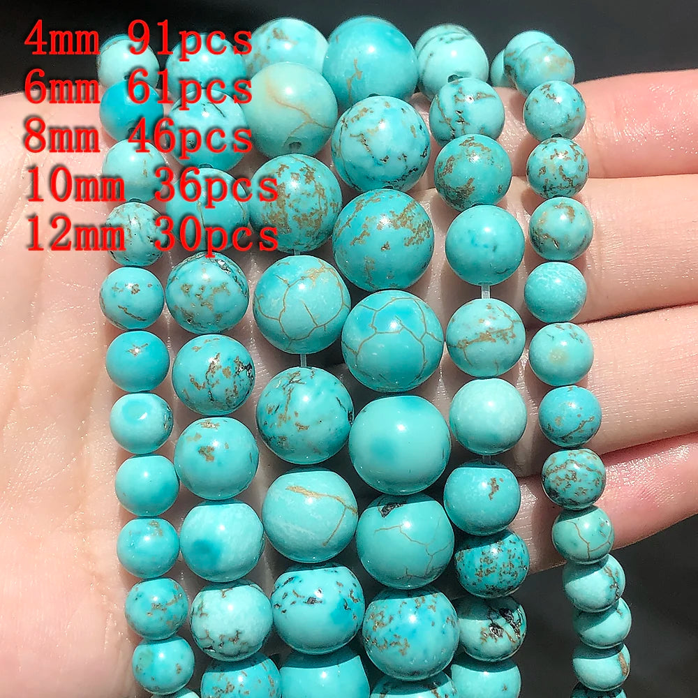 Stone Beads 18style Blue Turquoises-Style Matte Faceted Round Rondelles