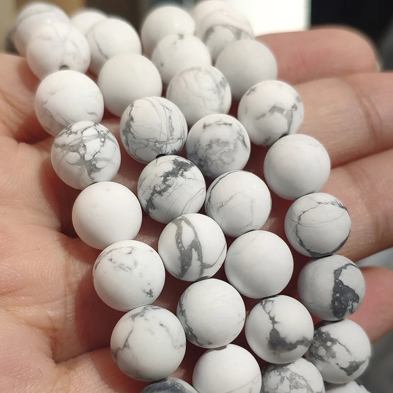 Stone Beads Round Turquoise Howlite Jasper Styles for DIY Jewelry Making