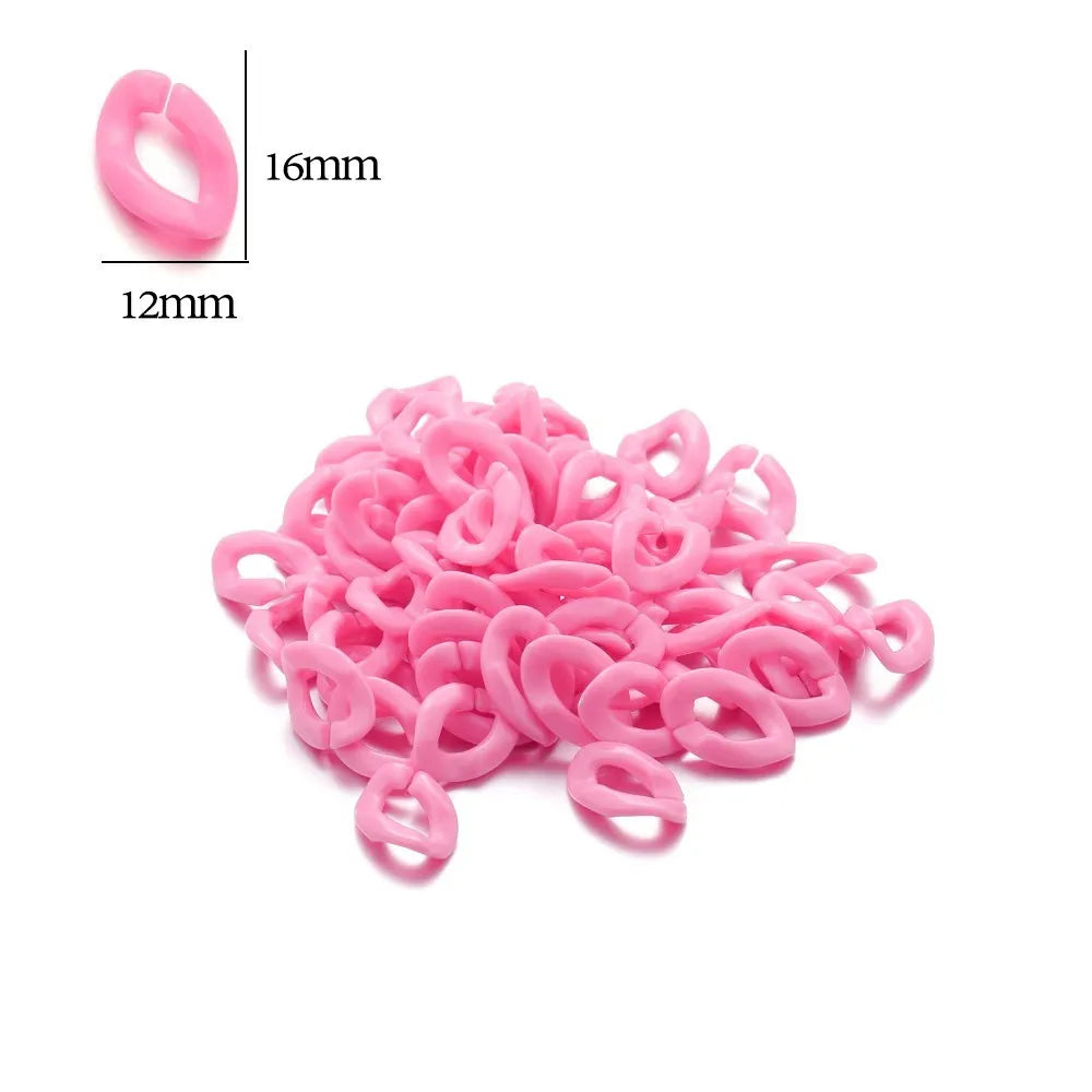 Acrylic Chain Links Colorful Twisted Necklace Parts DIY Jewelry Making