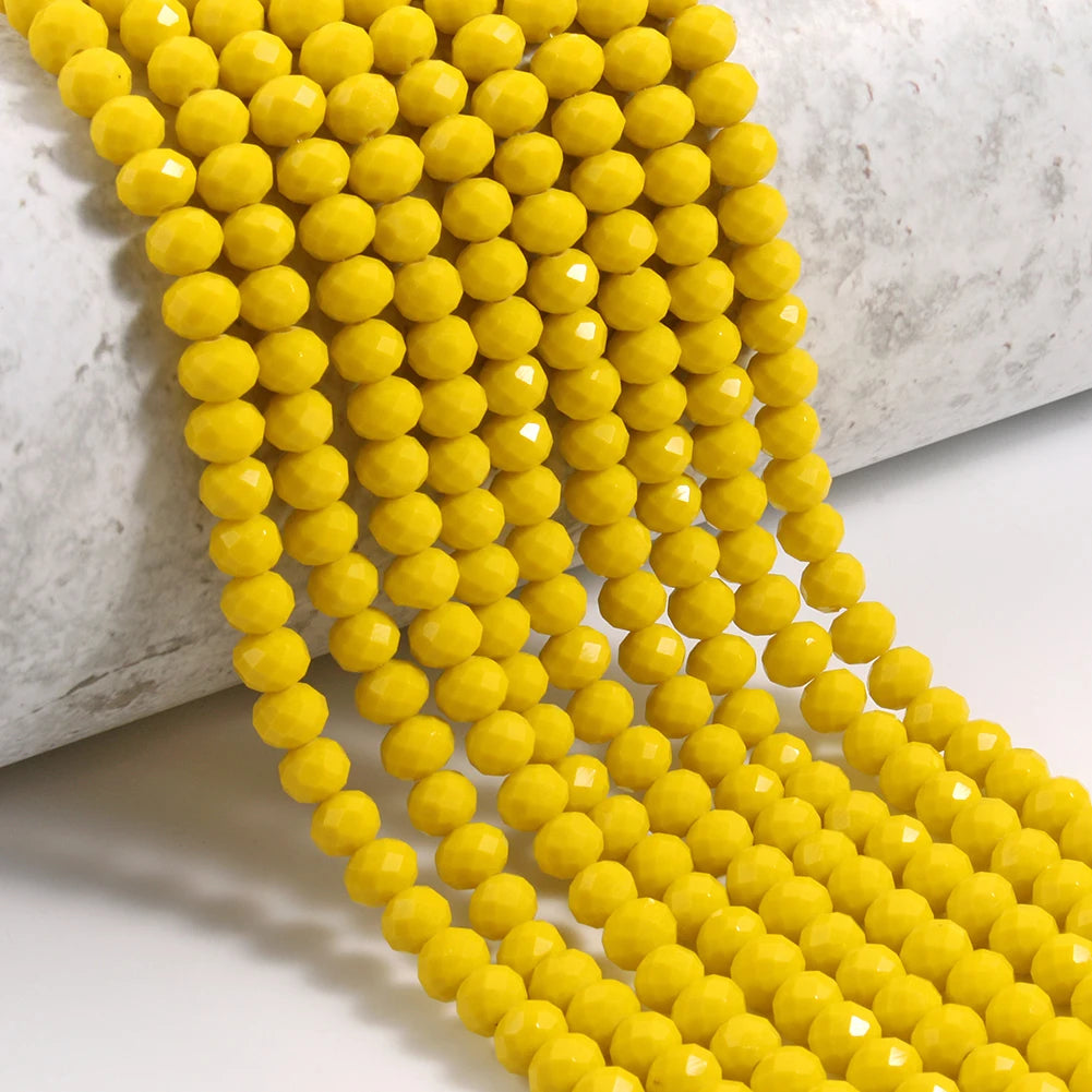 Glass Beads Faceted Round Multicolor Crystal-Style for DIY Jewelry Making