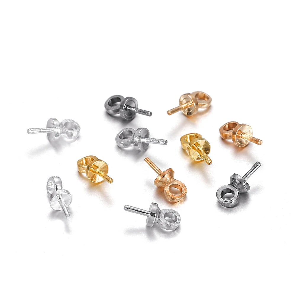 Screw Eye Bails Metal Pendant Pins End Caps DIY Jewelry Making Craft Supplies