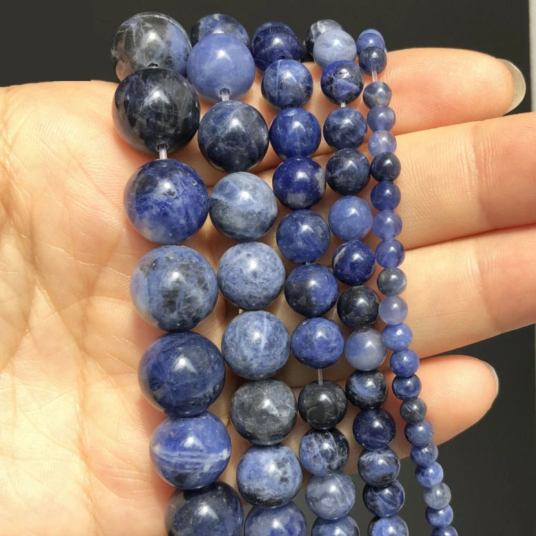 Stone Beads Round Blue Turquoise-Style for DIY Jewelry Making Bracelet Supplies
