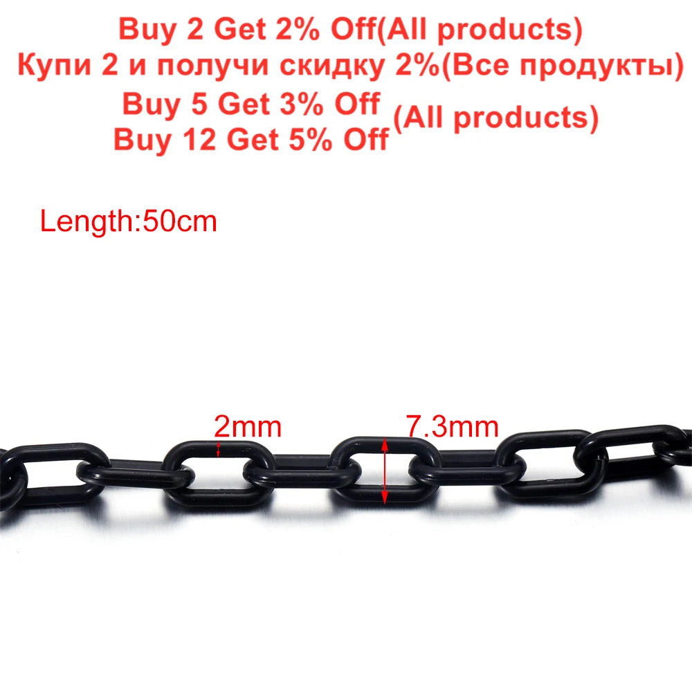Jewelry Chains Colorful Acrylic Wide Link Chain Plastic Chain DIY Jewelry Making