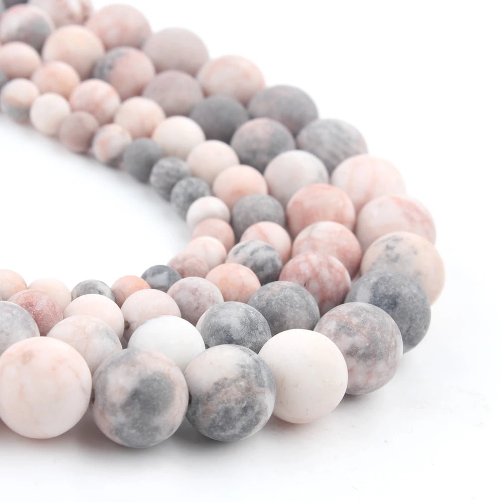 Stone Beads Round Brown Zebra Jasper-Style for DIY Jewelry Making Craft Beads