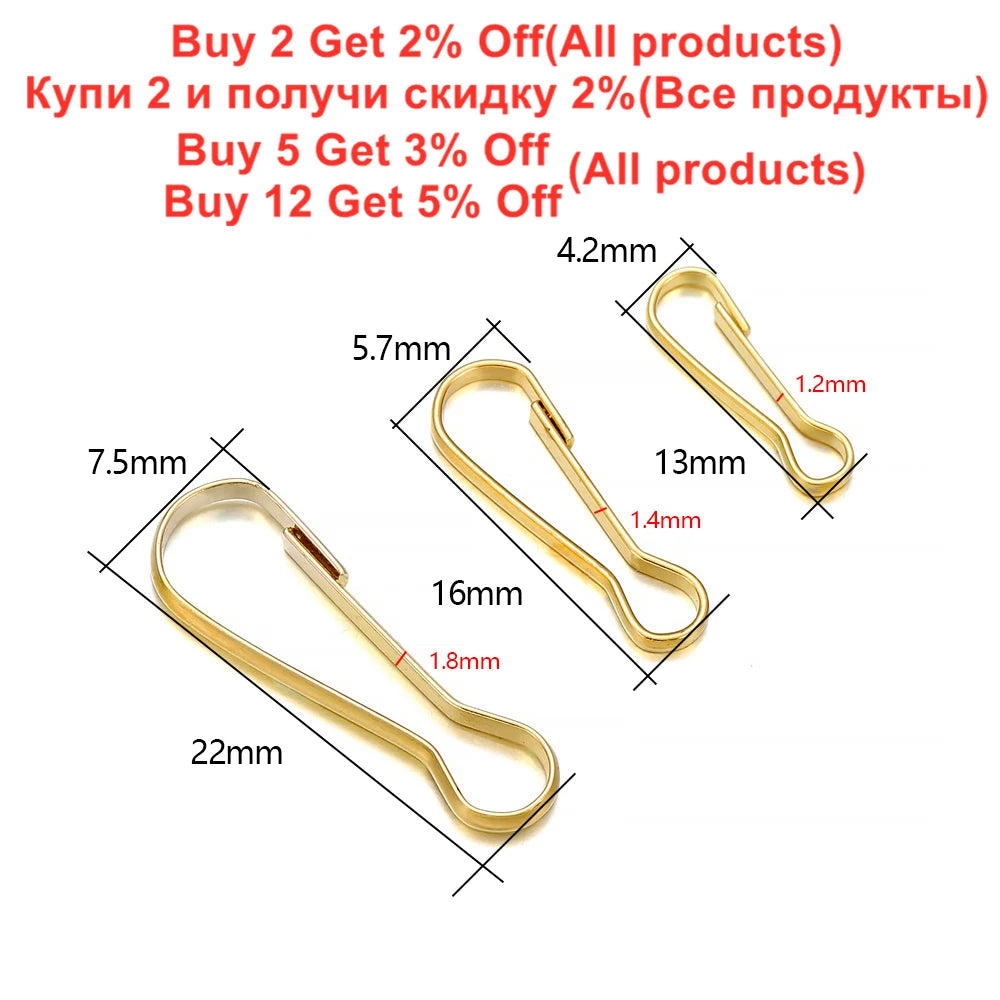 Lanyard Hooks Metal Snap Clips Gourd Buckle DIY Jewelry Making Craft Supplies