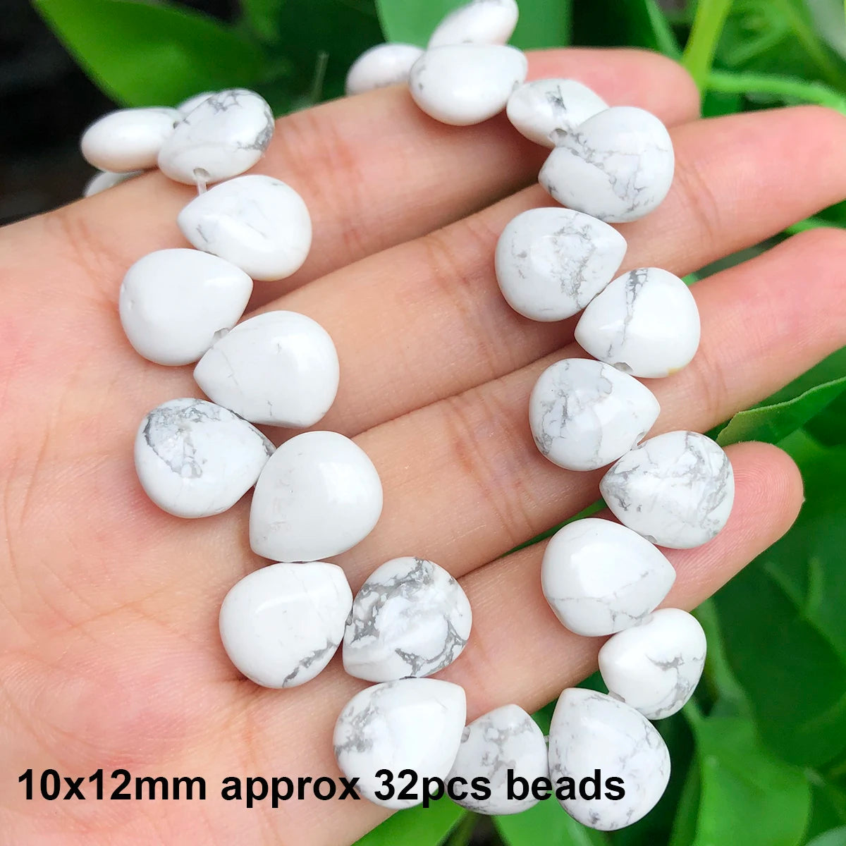 Stone Beads Matte White Howlite-Style Mixed Shapes for DIY Jewelry Making