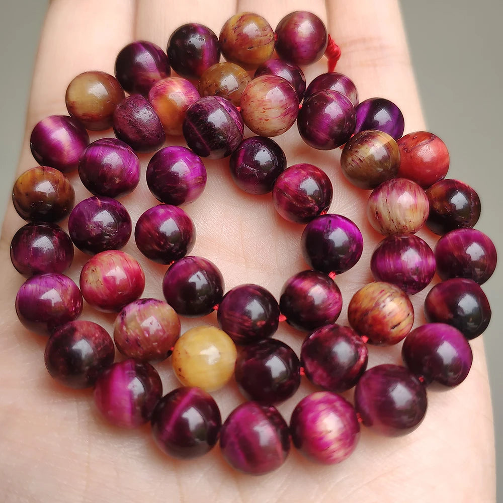 Stone Beads Yellow Tiger Eye Round Spacer Strand for DIY Jewelry Making