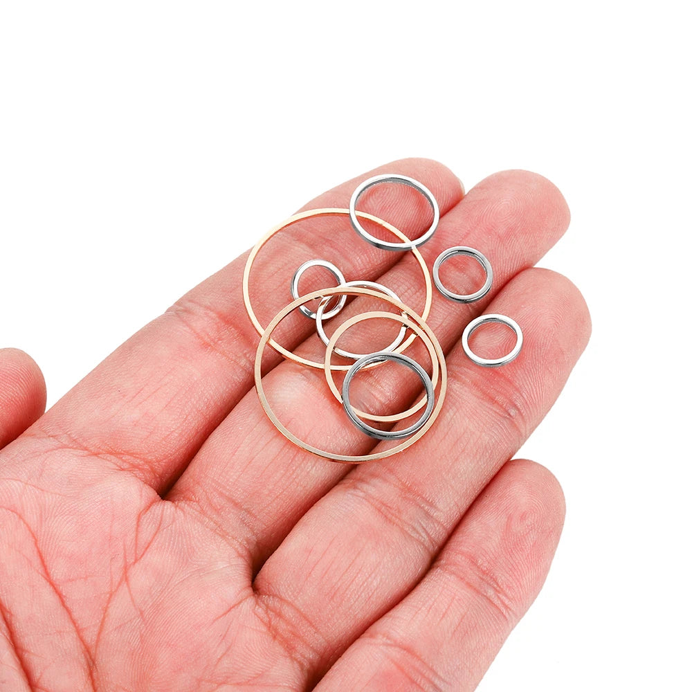 Earring Components Round Diameter Hoops Connectors Closed Rings Craft Supplies