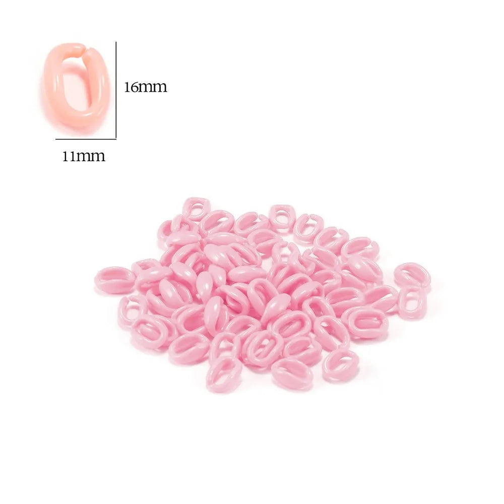 Acrylic Chain Links Colorful Necklace Bracelet Supplies DIY Jewelry Making