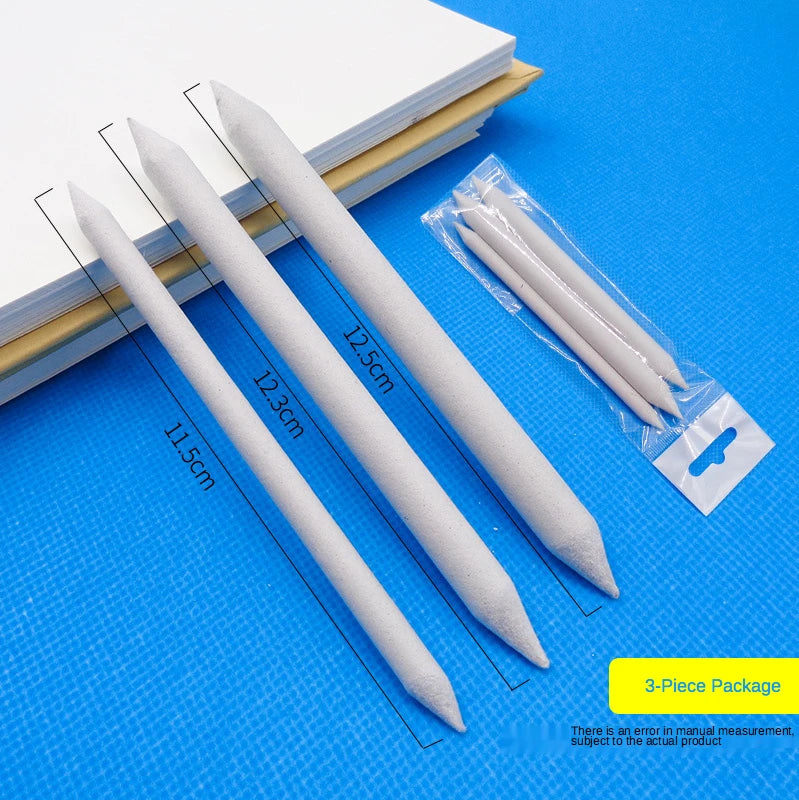 Blending Stumps Set — 3-Piece Rice Paper Tortillons for Charcoal & Sketch Art