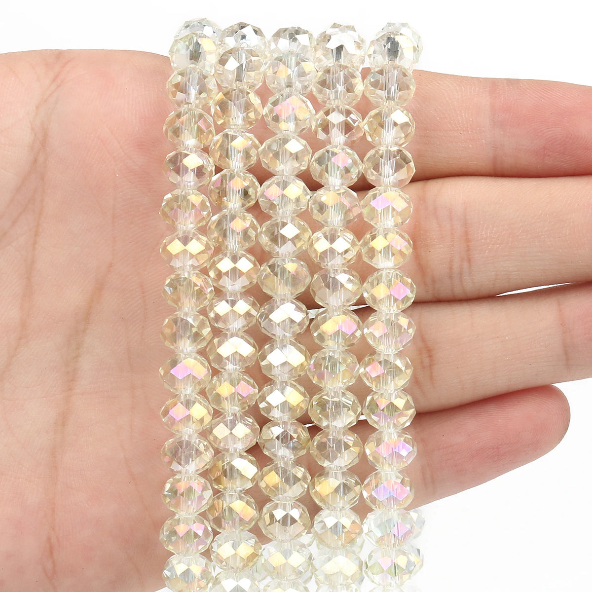 Glass Beads Faceted Round Multicolor Crystal-Style for DIY Jewelry Making