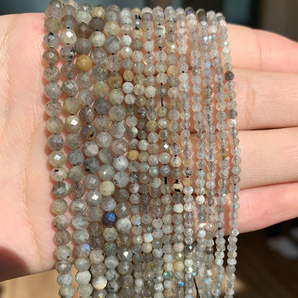 Stone Beads Faceted Emeralds Agates Crystal Gems Tiny Beadwork Bracelet Supplies