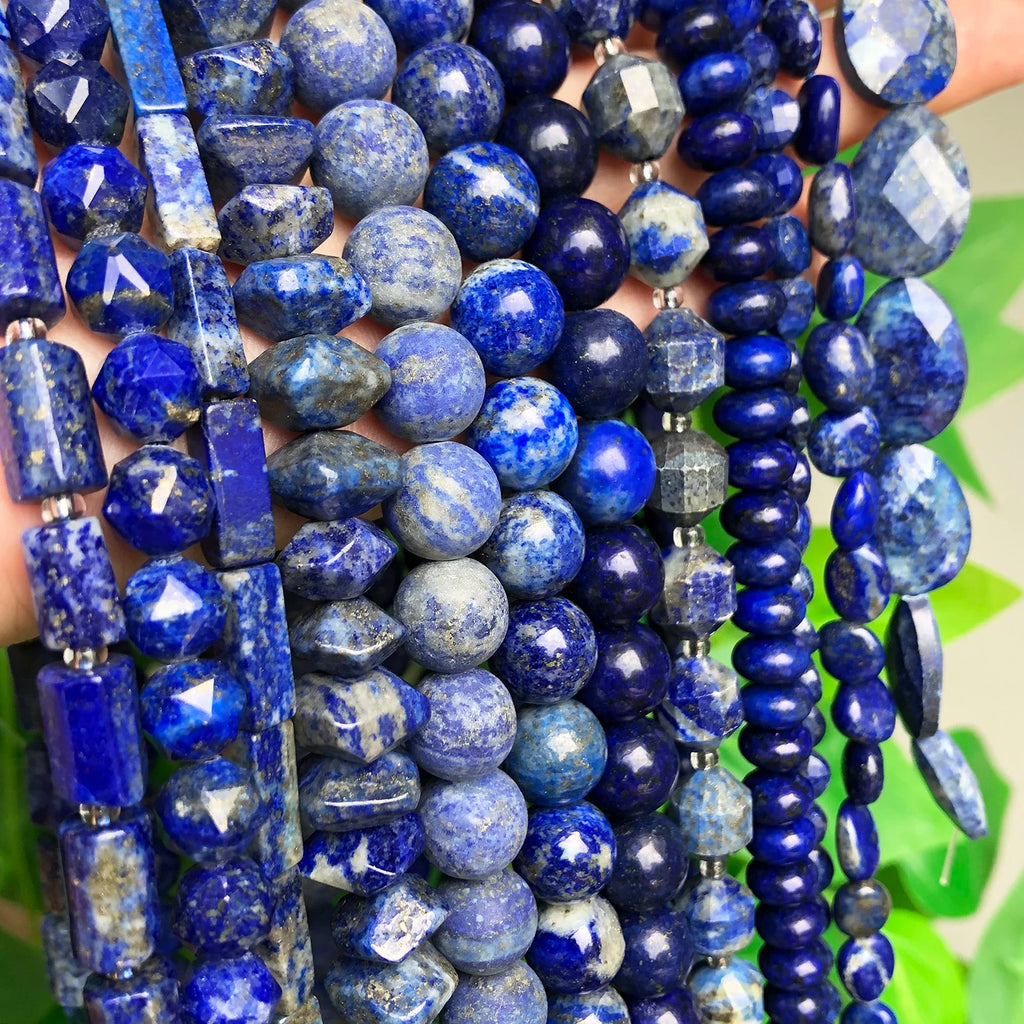 Stone Beads Faceted Blue Lapis Lazuli-Style Rondelle for DIY Jewelry Making