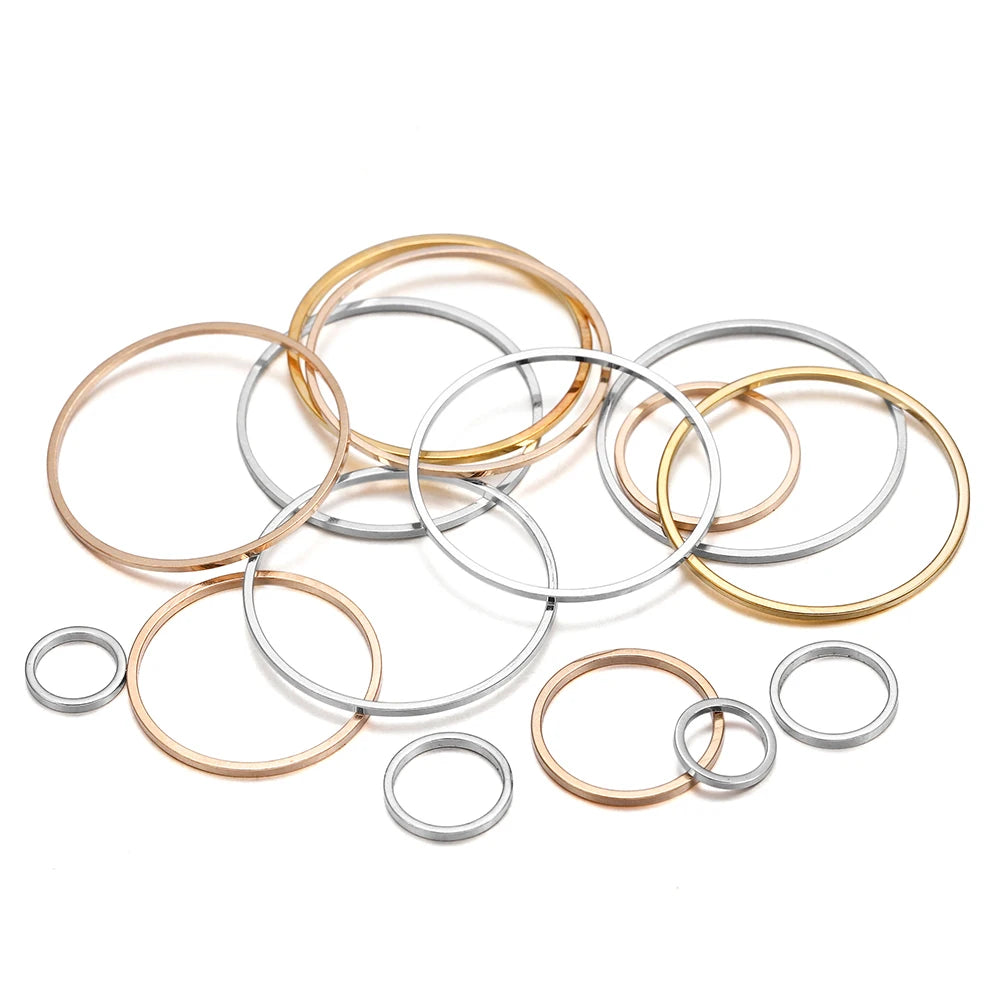 Earring Components Round Diameter Hoops Connectors Closed Rings Craft Supplies