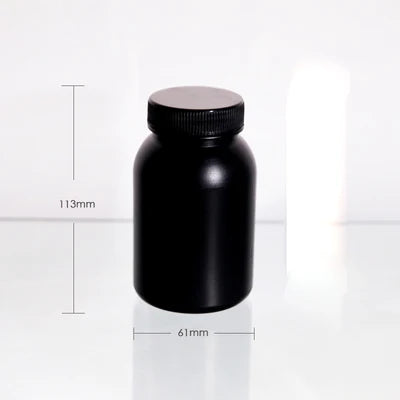 Wide-Mouth Bottles Empty HDPE Black White Screw Caps Storage 30 Pack