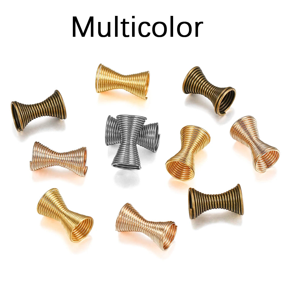 Jewelry Findings Funnel Metal Spring Spacer Connector Stoppers Craft Supplies