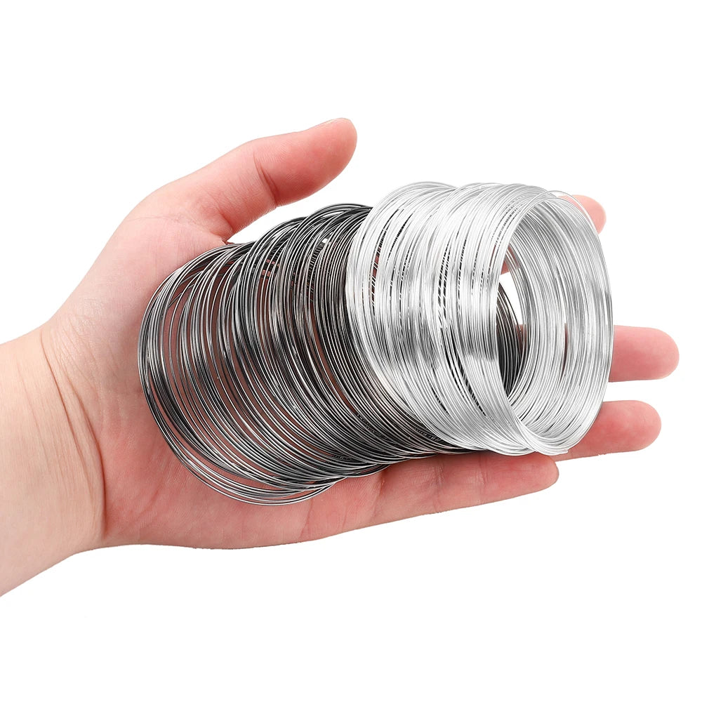 Beading Wire Loops Silver Gold Bronze Memory Steel Bracelets DIY Jewelry Making