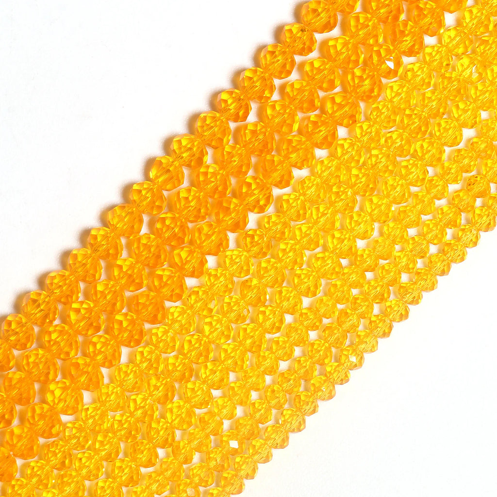 Glass Beads Multicolor Transparent Faceted Oval Shape Crystal Bracelet Supplies