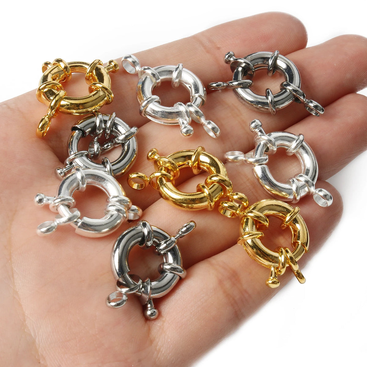 Spring Clasps Copper Gold Color Necklace Connectors DIY Jewelry Making