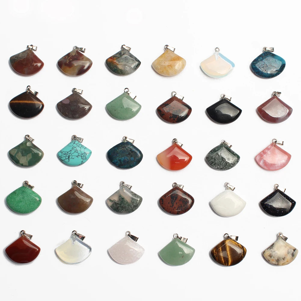 Stone Pendants Water-Drop Mixed Style Charms DIY Jewelry Making Craft Supplies