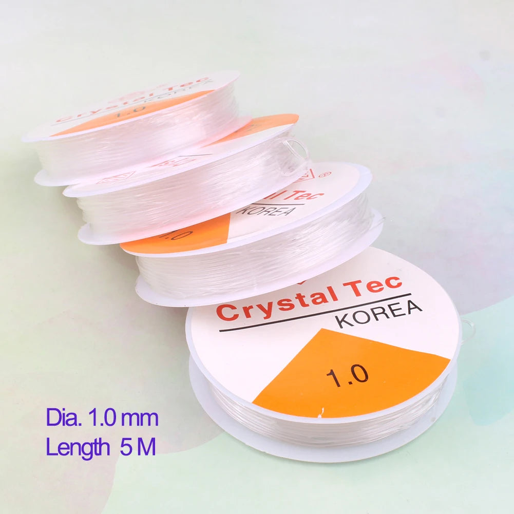 Elastic Beading Cord Clear Crystal Stringing Line DIY Jewelry Making