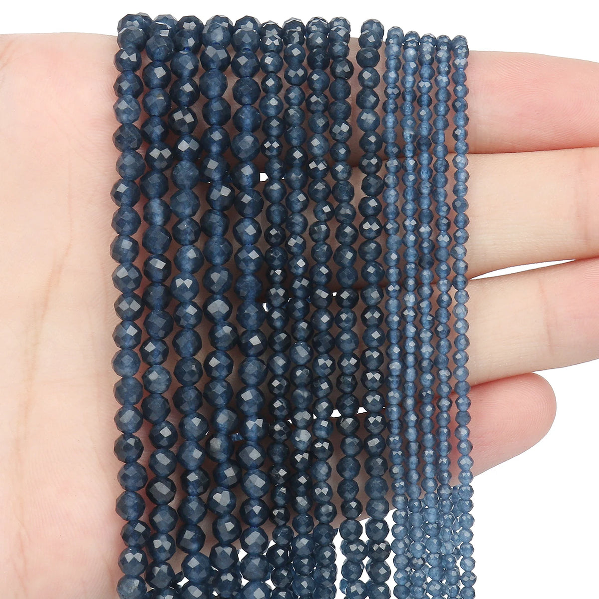Stone Beads Tiny Faceted White Moonstone-Style for DIY Jewelry Making