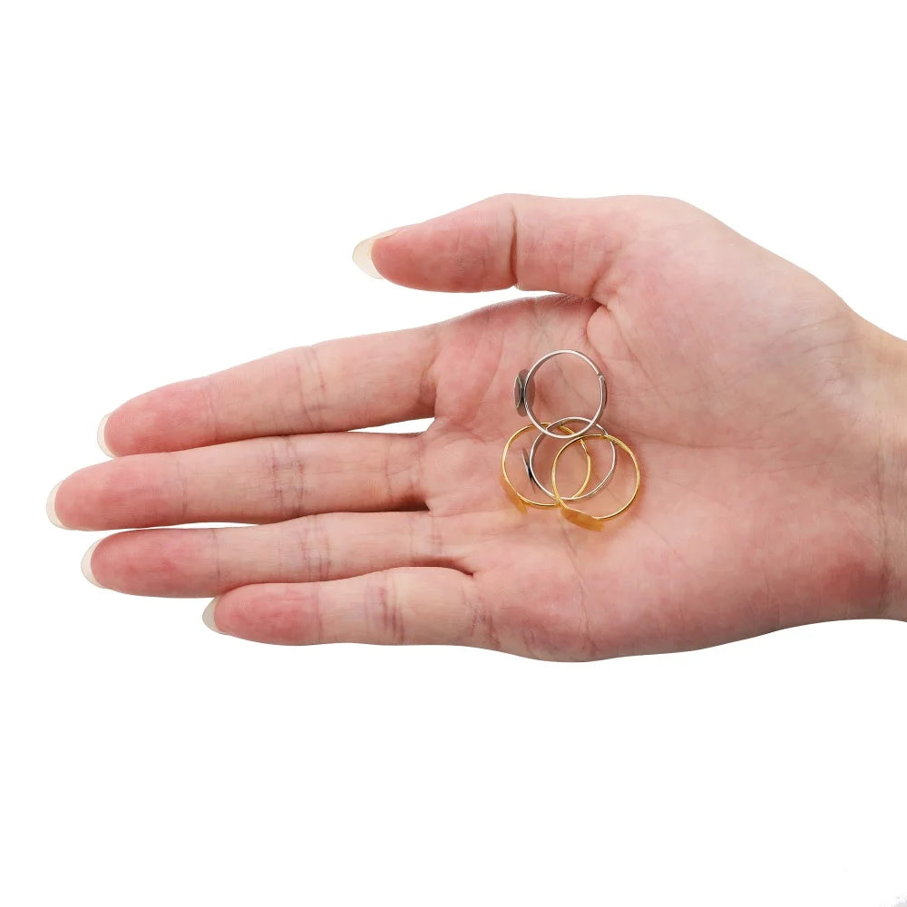 Ring Settings Metal Plating Adjustable Flat Blank Rings Base DIY Jewelry Making