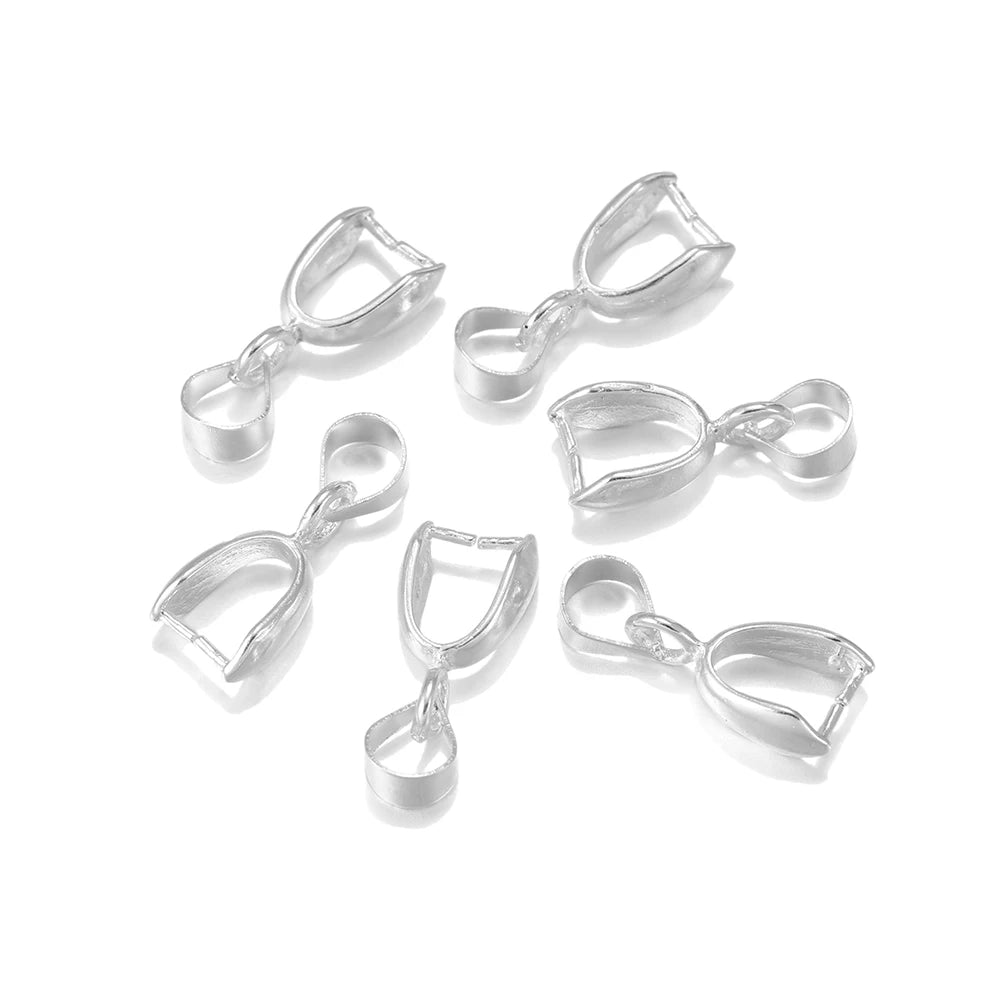 Pendant Bails Copper Hook Clip Necklace Connectors DIY Jewelry Making