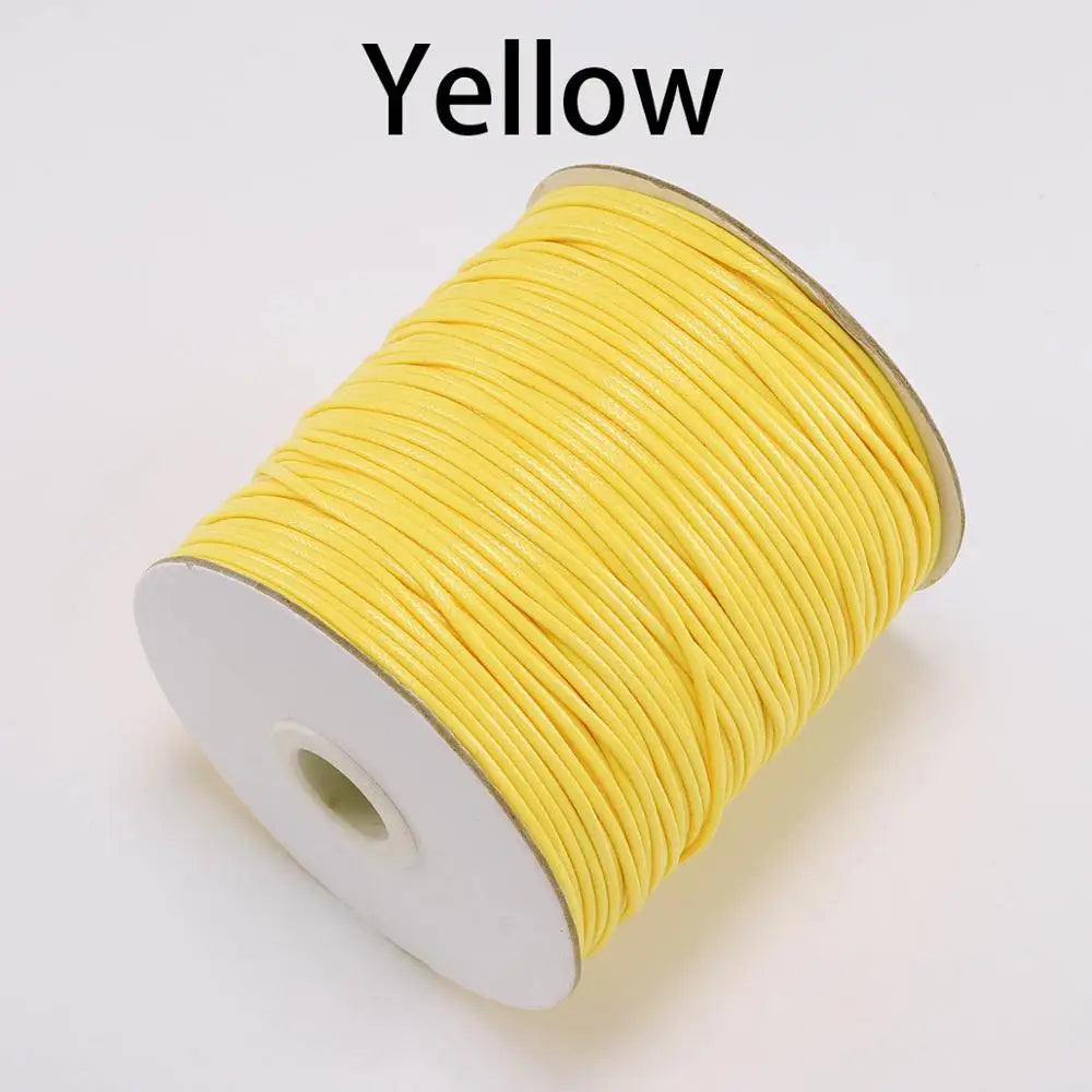 Beading Cord Black White Waxed Cotton String Fit Craft Necklace Craft Supplies