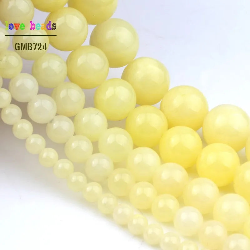 Beads Lemon Yellow Jades-Style Bracelets Women for DIY Jewelry Making