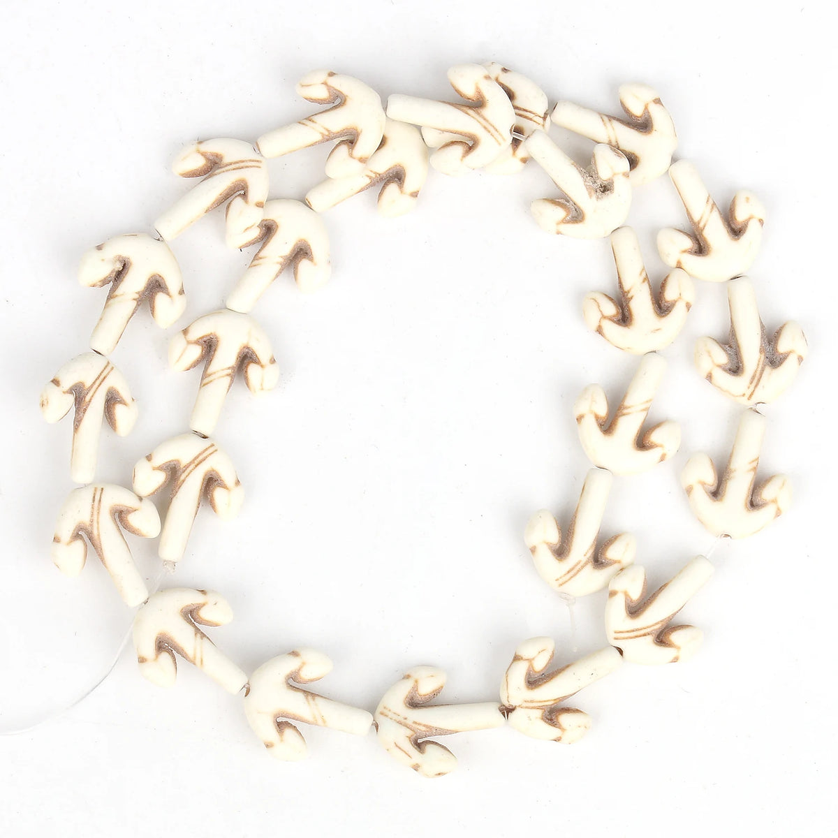 Stone Beads White Howlite-Style Cross Turtle Pumpkin for DIY Jewelry Making
