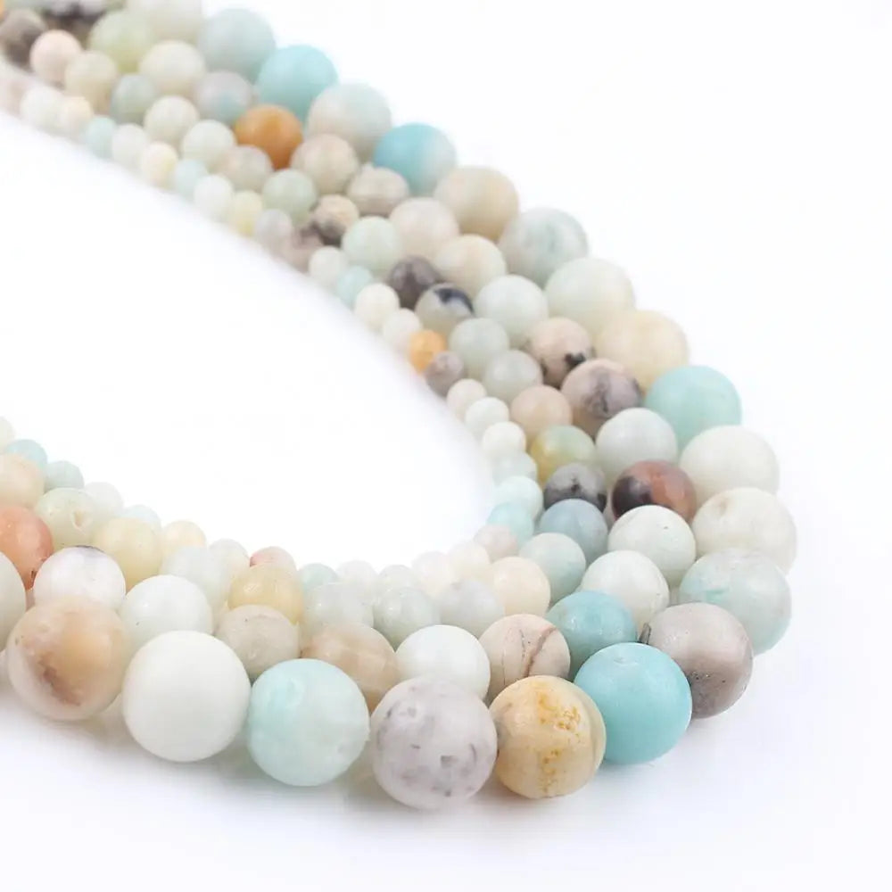 Stone Beads Style Mineral Amazonite Rhodonite Sediment Jades-Style Craft Beads