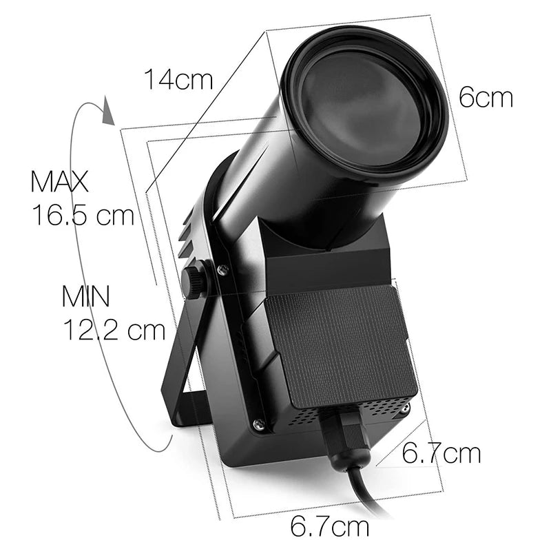 RGB Pinspot Spotlight 10W Remote Control, DJ Disco Stage, AILAMP
