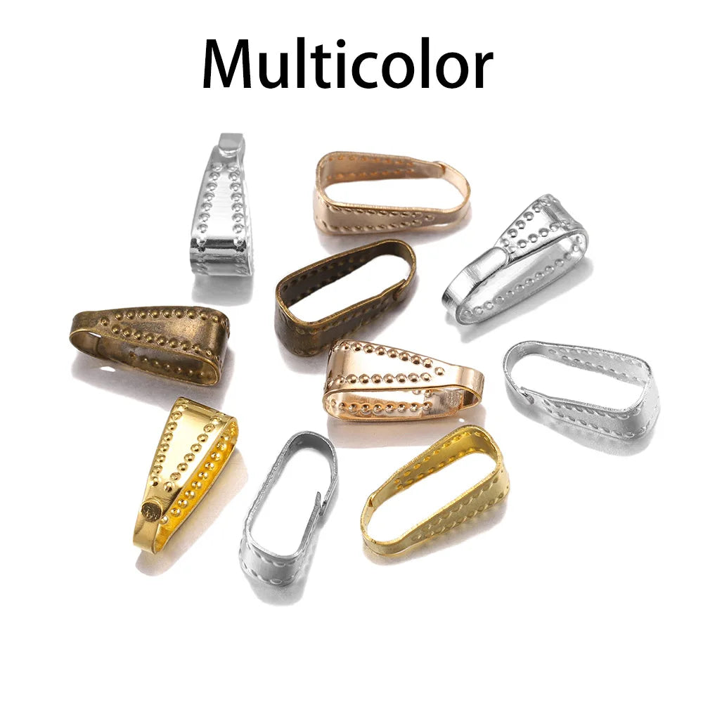 Pendant Bails Metal Clasp Necklace Connectors DIY Jewelry Making Craft Supplies