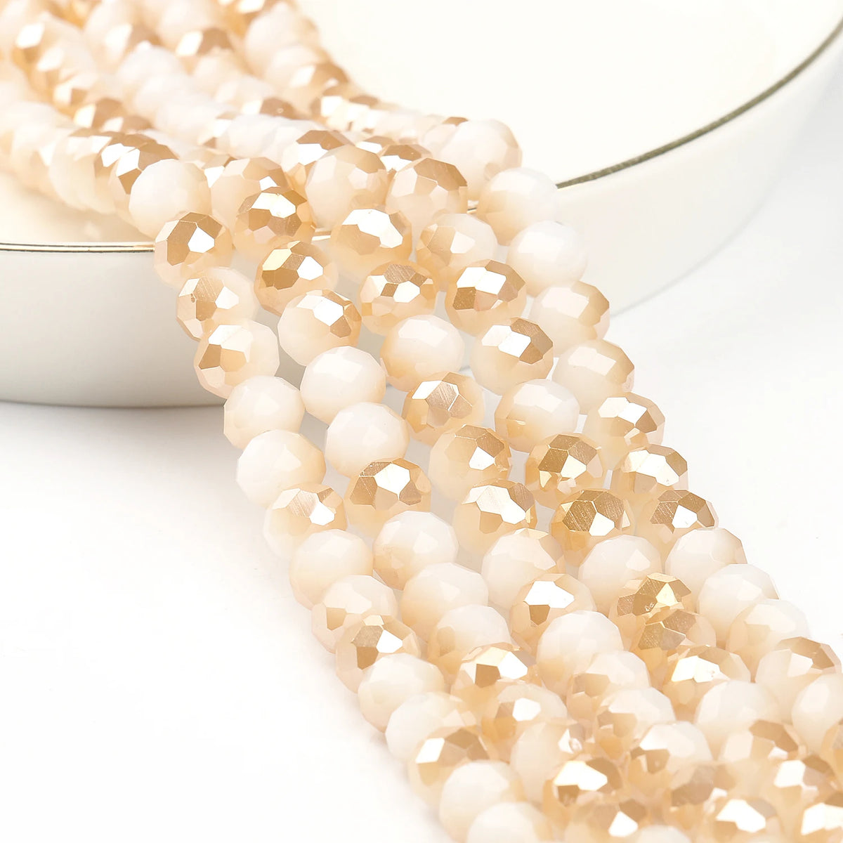 Glass Beads Faceted Round Multicolor Crystal-Style for DIY Jewelry Making